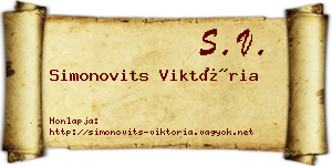 Simonovits Viktória névjegykártya